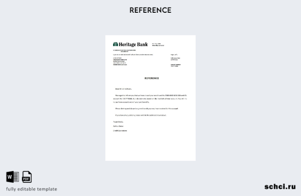 скачать цифровой шаблон справки о закрытии банка Heritage Bank в США